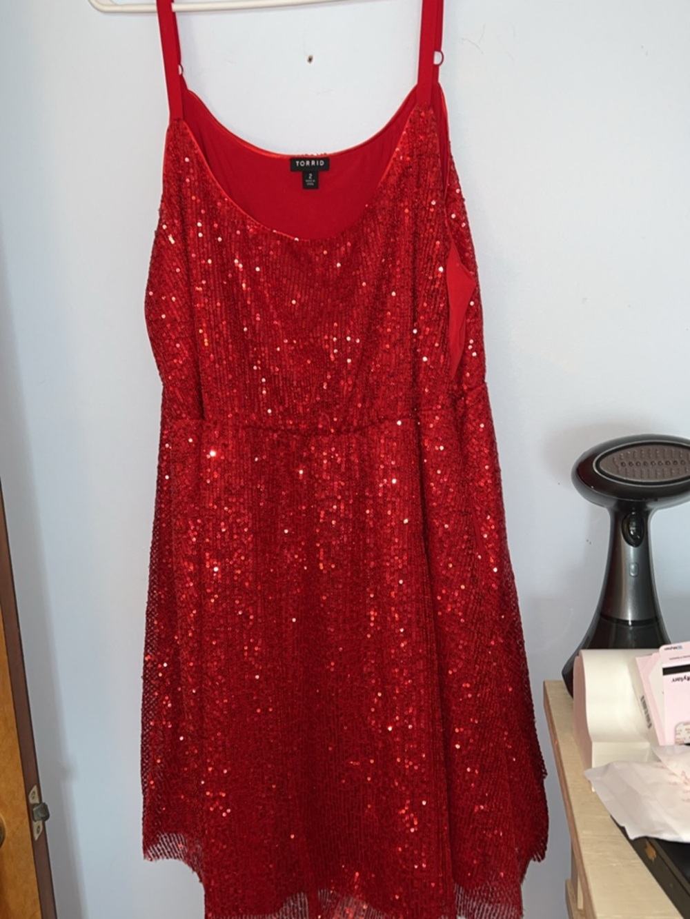 Torrid Red Sequin Fit & Flare Party Dress (2X)
